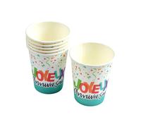 Homéa, Set De 6 Vasos De Cartón 25Cl Happy Confetis
