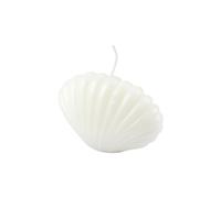 Homea, Vela con forma de concha, 9 x 5 x 6 cm, color blanco