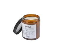 Homea, Vela cristalina con tapa D7,5 x H9,5 cm moderna con aroma de amor