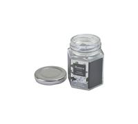 Homea, Vela cristalina con tapa de metal, 5,4 x 5,4 x 7,2 cm, esencial fragancia flor de coto