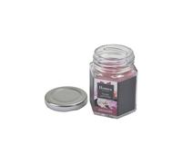 Homea, Vela cristalina con tapa de metal, 5,4 x 5,4 x 7,2 cm Esencial Perfume Orquídea