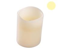 Homéa, Vela Led Pilar Cera Marfil D7,5 x H12,5 cm Blanco Cálido