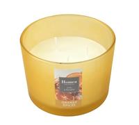 Homea, Vela Verrine 3 mechas D11 x 8 cm Esencial Perfume Naranja Picante
