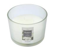 Homea, Vela Verrine 3 mechas D11 x 8 cm Essentiel Parfum Jasmin