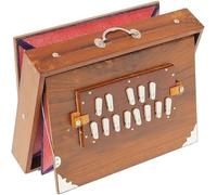 HomeAdri Caja Shruti de madera de teca, tamaño (40,6 x 30,5 x 7,6 cm) ~ afinado: 440 Hz, bolsa de concierto, color madera de teca natural, clave -C a C (tono más bajo, caña tipo macho), Sur Peti,