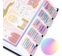 Homeair Rainbow Bible Tabs con adhesivos únicos, pestañas para Biblia para mujeres, pestañas laminadas para Biblia, regalos cristianos, pestañas con impresión grande para navegación sencilla,