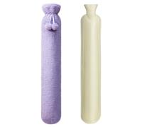 Homealexa 2L Botella de Agua Caliente Grande Larga con Funda - Bolsa Suave del Reino Unido para Cuello y Hombros, 73 x 14cm - Botella Extra Larga para Niños