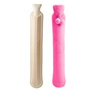 Homealexa Bolsa de Agua Caliente de 2L, Botellas de Agua Caliente con Suave Felpa Funda, Hot Water Bottle Ideal para el Cuello, los Hombros, la Espalda, el Abdomen, la Cintura y las Piernas (Rosa)
