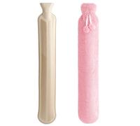 Homealexa Botella de agua caliente larga con funda para el cuello y el hombro, bolsa de agua caliente de 73 x 14 cm, botella de agua caliente para niños, botella de agua caliente extra larga para