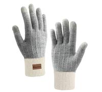 Homealexa Guantes Termicos para Mujer y Hombre, Guantes Tactiles Invierno para Esquiar, Montar Guantes para Frio (Gris)