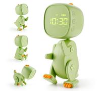 Homealexa Reloj Despertador Dinosaurio Reloj Despertador Educativo Recargable con Forma Variable 6 alarmas Musicales 3 alarmas Función Snooze Luz Nocturna Temporizador 12/24 Regalo para niños y niñas