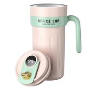 Homealexa Smart Coffee Travel Mugs, Taza de Café de 650 ml en Acero Inoxidable 316 con Aislamiento al Vacío, Indicador de Temperatura LED y Pantalla Táctil Rosa
