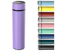 Homealexa Termo Taza de Viaje con Pantalla LED Táctil, 500ML Taza Térmica de Acero Inoxidable Doble Pared, Botella Aislada a Prueba de Fugas para Oficina, Escuela, Exterior