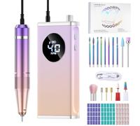 HOMEASY 16 en 1 Limador de Uñas Eléctrico Profesional 40000 RPM con 3000mAh - Kit de Manicura y Pedicura para Acrílicos, Gels y Uñas Naturales