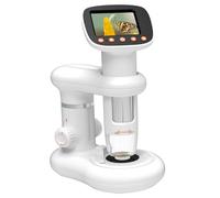 HOMEASY Microscopio para Niños Digital 50X a 1000X con Pantalla HD y Doble Luz LED Juguete Educativo para Aventuras Científicas Regalo Ideal para Niños con Set de Accesorios Incluido y Tarjeta SD 16GB