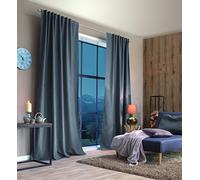 HOMEbasics 085960-0903 225 X 135 - Cortina térmica con Cinta de combinación, poliéster, Gris, 225 x 135 cm, 085960-0903