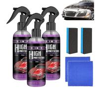 Homebbc 3 in 1 High Protection Quick Car Coating Spray,3 in 1 Ceramic Car Coating Spray,Nano Car Scratch Repair Spray,Quick Coat Car Wax Polish Spray for Cars (3Pcs)