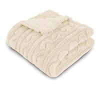Homebliss Manta Extra Suave 150 x 200 cm, Franela de Una Sola Capa, Multiusos Plaid para Cama,cubrecama, Cubresofá,100% Microfibra Flannel Blanket,para Toda Estación-Beige