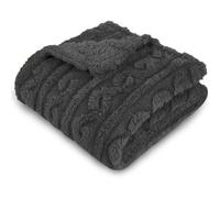 Homebliss Manta Extra Suave 150 x 200 cm, Franela de Una Sola Capa, Multiusos Plaid para Cama,cubrecama, Cubresofá,100% Microfibra Flannel Blanket,para Toda Estación-Gris Oscuro