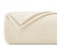 Homebliss Mantas para Sofa 150 x 200 cm,Manta Polar Franela Extra Suave,100% Microfibra Flannel Blanket,Multiusos Plaid para Cama,Cubrecama,Cubresofá,Beige