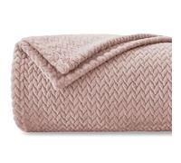 Homebliss Mantas para Sofa 270 x 230 cm,Manta Polar Franela Extra Suave,100% Microfibra Flannel Blanket,Multiusos Plaid para Cama,Cubrecama,Cubresofá,Rosa