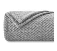 Homebliss Mantas para Sofa 270 x 230 cm,Manta Polar Franela Extra Suave,100% Microfibra Flannel Blanket,Multiusos Plaid para Cama,Cubrecama,Cubresofá,Gris Claro
