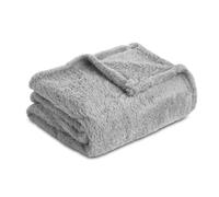Homebliss Mantas para Sofa, Manta Polar Franela Extra Suave, Multiusos Plaid para Cama cubresofá, 100% Microfibra Flannel Blanket,para Toda Estación (Gris Claro,130 x 150 cm)