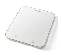 Homebuds 15kg Báscula de Cocina en 1g, Alta Precisión Asegurado por fábrica profesional de Bascula Cocina desde 2001, Balanza Cocina para cocinar y hornear, LED, 3*AAA, Blanca de Golden Line