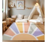 HomebyHome Alfombra para habitación Infantil con diseño de Soles, para niños y niñas, Multicolor, Alfombra para la habitación del bebé 120 x 170 cm