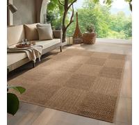 HomebyHome Alfombra para Interior y Exterior - Robusta, Resistente a la Intemperie y fácil de Limpiar, con Efecto de Yute Natural, Ideal para salón, Cocina, terraza, jardín y balcón, 160x230 cm
