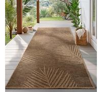 HomebyHome Alfombra para Interior y Exterior - Robusta, Resistente a la Intemperie y fácil de Limpiar, con Efecto de Yute Natural, Ideal para salón, Cocina, terraza, jardín y balcón, 80x250 cm