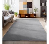 HomebyHome Alfombra Pasillo Lavable 80x250 cm Gris Moderna Color Liso Suave Antideslizante Fácil Cuidado Lavable a Máquina para Entrada Dormitorio Cocina