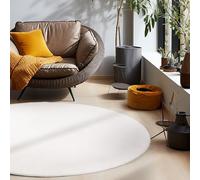 HomebyHome Alfombra Salon de Pelo Corto 160 cm Rund Naturaleza - Alfombras de Habitacion Diseño Monocolor Sala de Extrasuave - Moderna Alfombra Cocina, Alfombra Dormitorio, Tapete Sala