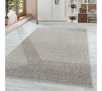 HomebyHome Alfombra Salon de Pelo Corto 160x230 cm Beige - Alfombras de Habitacion Diseño Moteado Liso Sala de Estar Suave - Moderna Alfombra Cocina, Alfombra Dormitorio, Tapete Sala