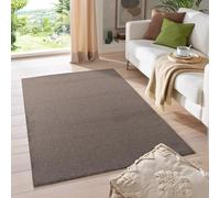 HomebyHome Alfombra Salon de Pelo Corto 60x100 cm Mocca - Alfombras de Habitacion Diseño óptica Gabbeh Sala de Extrasuave - Moderna Alfombra Cocina, Alfombra Dormitorio, Tapete Sala