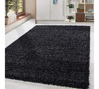 HomebyHome Alfombra Salon Peludo de Pelo Largo Antracita 300x400 cm - Alfombras de Habitacion Sala de Estar Modernas Suave y Esponjoso - Alfombras Dormitorio Moqueta Cocina Rectangular