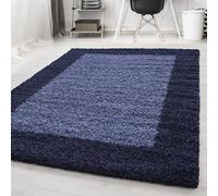 HomebyHome Alfombra Salon Peludo de Pelo Largo Azul Marino 200x290 cm - Alfombras de Habitacion Sala de Estar Modernas Suave y Esponjoso - Alfombras Dormitorio Moqueta Cocina Infantil Rectangular