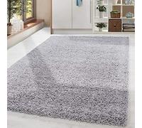 HomebyHome Alfombra Salon Peludo de Pelo Largo Gris Claro 240x340 cm - Alfombras de Habitacion Sala de Estar Modernas Suave y Esponjoso - Alfombras Dormitorio Moqueta Cocina Infantil Rectangular