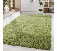 HomebyHome Alfombra Salon Peludo de Pelo Largo Verde 80x150 cm - Alfombras de Habitacion Sala de Estar Modernas Suave y Esponjoso - Alfombras Dormitorio Moqueta Cocina Pasillo Corredor