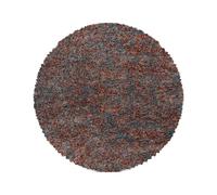 HomebyHome Alfombra Shaggy de pelo alto para salón, redonda, 80 cm, terracota melange - Alfombra suave y esponjosa para dormitorio, diseño moderno, muy suave y fácil de limpiar