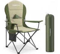 Homecall Silla de camping plegable de 150 kg, con respaldo alto, 108 cm, con soporte lumbar, acolchada, plegable, para jardín, pícnic, 1 unidad, color verde