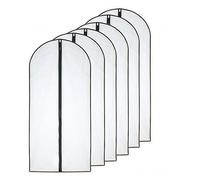 HomeClean Bolsas para ropa a prueba de polillas 60cmx 120cm (paquete de 6) Bolsas con cremallera completa y transpirable lateral negra para la ropa de invierno Abrigos Chaquetas Ropa