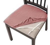 HOMECOVER Pack De 4 Fundas De Asiento De Silla,Elásticas Jacquard Fundas Sillas Comedor Extraibles Lavable para Comedor Cocina Oficina Hotel-Rosado-Pack de 4