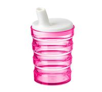 Homecraft Vaso para Mayores Sure Grip con Tapa y Pajita, Vaso Antiderrames con Agarre Antideslizante, para Adultos Personas Mayores y Personas con Discapacidad, 200 ml, Rosa