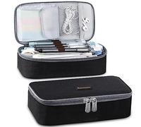 Homecube Estuche Organizador de Escritorio con Cremallera, Gran Caja de Almacenamiento para la Universidad, Escuela Secundaria, Suministros de Oficina, artículos de papelería, Black, Oficina