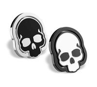 homEdge Cell Phone Skull Ring Grip Set of 2 Packs 360 Adjustable Finger Ring Holder Suitable for Magnetic Car Mount Kickstand for Cell Phone-Black a