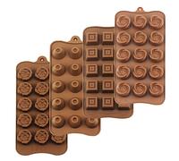 homEdge Moldes de trufa, juego de 4 paquetes de moldes de silicona antiadherentes de grado alimenticio para gelatina, chocolate, caramelo, hielo