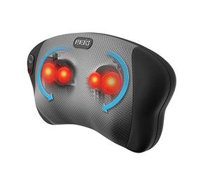 HoMedics Dual Cushion Cojín de Masaje Eléctrico Portátil - Masajeador Shiatsu Compacto con Calor Relajante para Aliviar Nudos y Contracturas en Espalda, Hombros, Cuello, Lumbares y Piernas