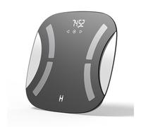 Homedics Essentials Body Analyser Báscula - Básculas digitales con seguimiento de la composición corporal, Mide el IMC, Grasa y Agua, Opciones de peso en lbs/kgs/st, Pantalla LED y vidrio templado