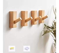 HomeDo 8 Piezas Wall Hooks Perchero de madera, para Montaje en Pared, para Entrada, Estante para Sombreros, Ganchos Decorativos, Gancho para Sombrero, toallero, Gancho para Cargas Pesadas